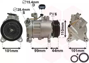 VAN WEZEL 0601k702 -  Компрессор, кондиционер